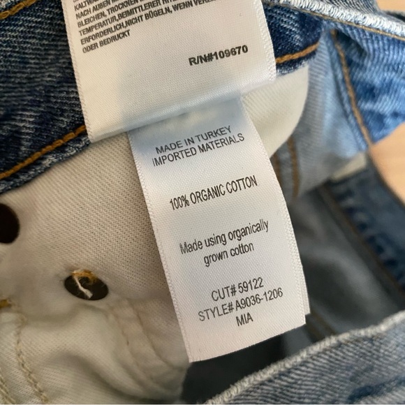 Agolde mia mid rise straight leg jeans rule light blue - Picture 9 of 13